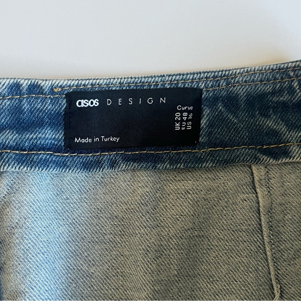 NWOT ASOS Designs Women’s Light Wash Mini Skirt SZ 16 🩵 - Picture 11 of 11